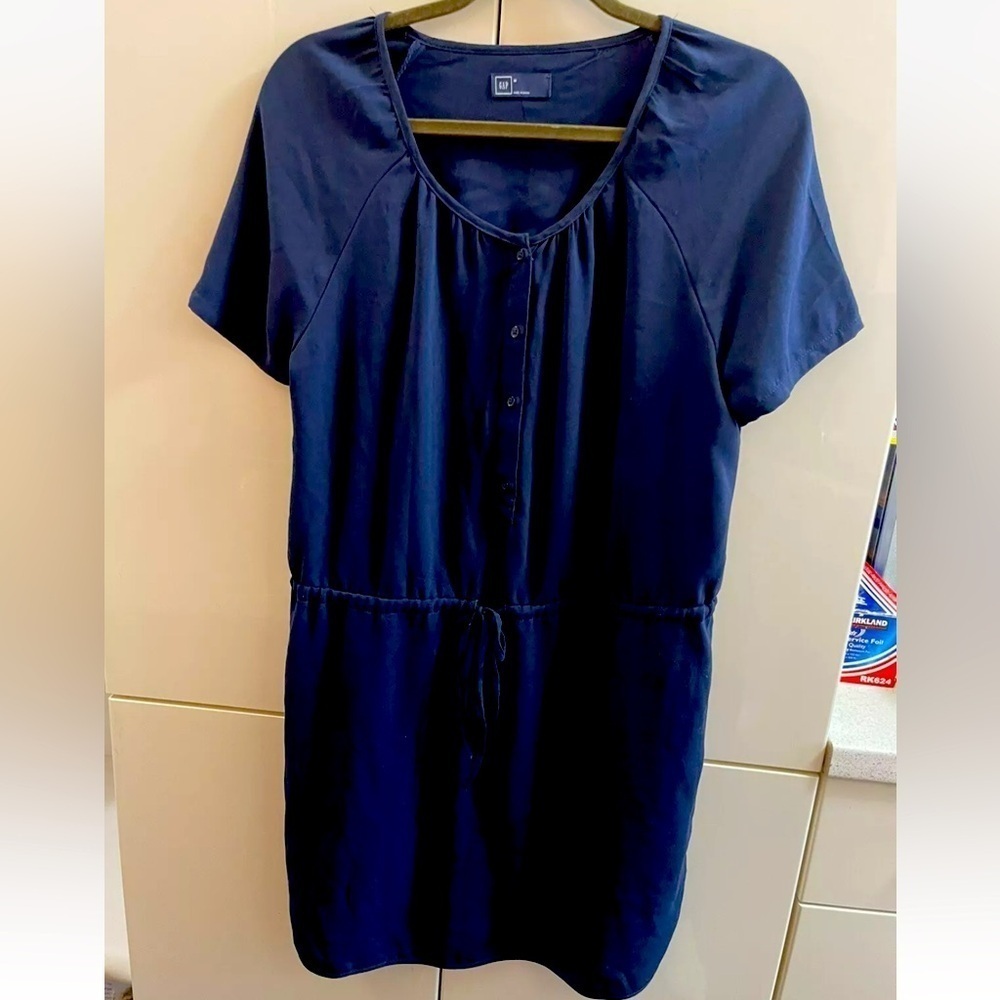 Gap Shirt sport Dress Size Medium Blue Basic Casual midi